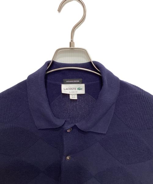 LACOSTE（ラコステ）LACOSTE (ラコステ) 別注アーガイル柄ニットポロシャツ ネイビー サイズ:Mの古着・服飾アイテム