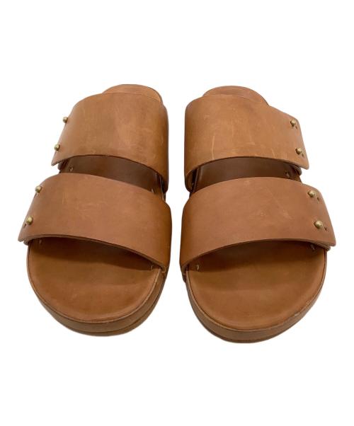 FEIT（フェイト（ファイト））FEIT (フェイト（ファイト）) レザーサンダル ブラウン サイズ:XLの古着・服飾アイテム