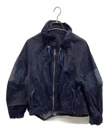 Lallia Mu（ラリア ムー）の古着「ストレッチシアーブルゾン」｜ネイビー