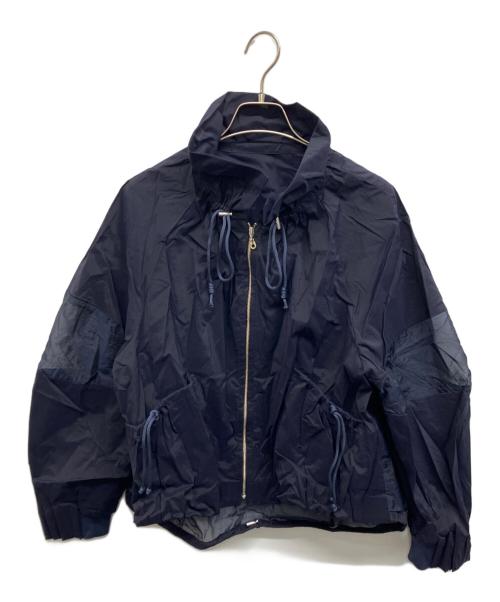 Lallia Mu（ラリア ムー）Lallia Mu (ラリア ムー) ストレッチシアーブルゾン ネイビー サイズ:38 未使用品の古着・服飾アイテム