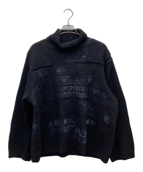 Yohji Yamamoto pour homme（ヨウジヤマモト プールオム）Yohji Yamamoto pour homme (ヨウジヤマモト プールオム) タートルネックニット/SAMPLE品 ブラック サイズ:FREEの古着・服飾アイテム