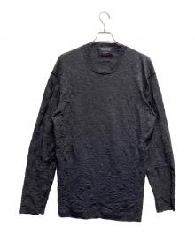 REGULATION Yohji Yamamoto（レギュレーションヨウジヤマモト）の古着「シワ加工ウールット」｜グレー