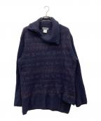 Yohji Yamamoto pour hommeヨウジヤマモト プールオム）の古着「レギュラーカラーニット/SAMPLE品」｜ネイビー