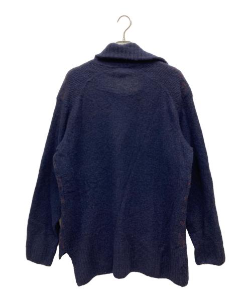 Yohji Yamamoto pour homme（ヨウジヤマモト プールオム）Yohji Yamamoto pour homme (ヨウジヤマモト プールオム) レギュラーカラーニット/SAMPLE品 ネイビー サイズ:FREEの古着・服飾アイテム