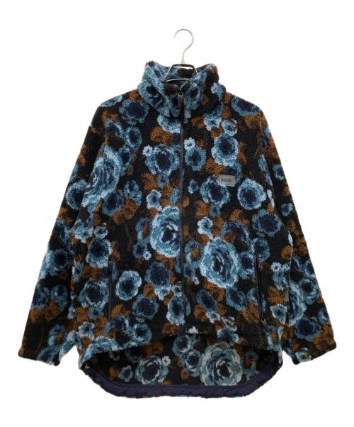 NAPAPIJRI（ナパピリ）NAPAPIJRI (ナパピリ) 総柄フリースジャケット ネイビー サイズ:Mの古着・服飾アイテム