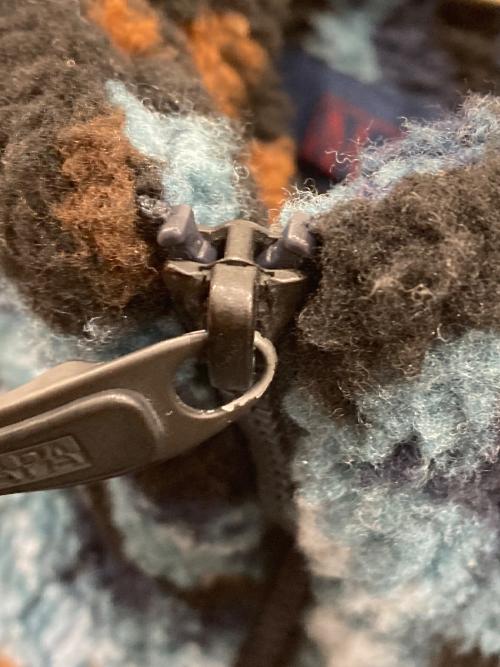 NAPAPIJRI（ナパピリ）NAPAPIJRI (ナパピリ) 総柄フリースジャケット ネイビー サイズ:Mの古着・服飾アイテム