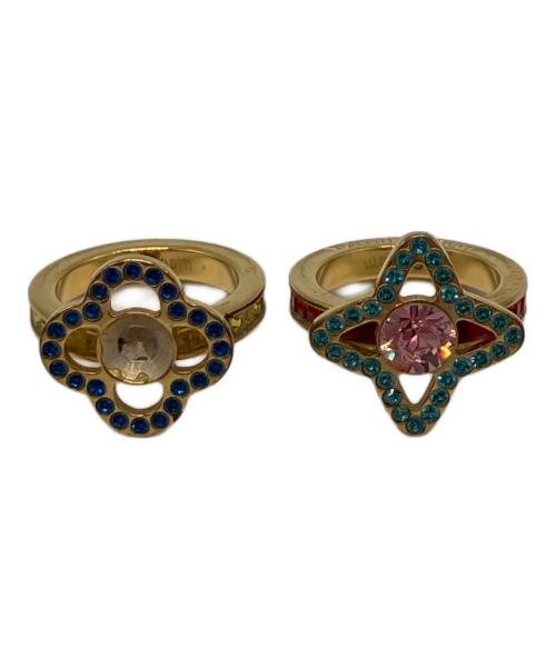 LOUIS VUITTON（ルイ ヴィトン）LOUIS VUITTON (ルイ ヴィトン) バーグ アイ キャンディ 2連リング ゴールド サイズ:9号・10号の古着・服飾アイテム