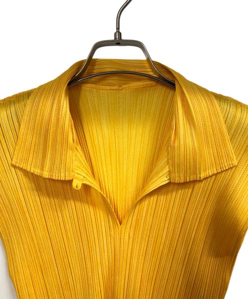 PLEATS PLEASE（プリーツプリーズ）PLEATS PLEASE (プリーツプリーズ) ノースリーブブラウス イエロー サイズ:3の古着・服飾アイテム