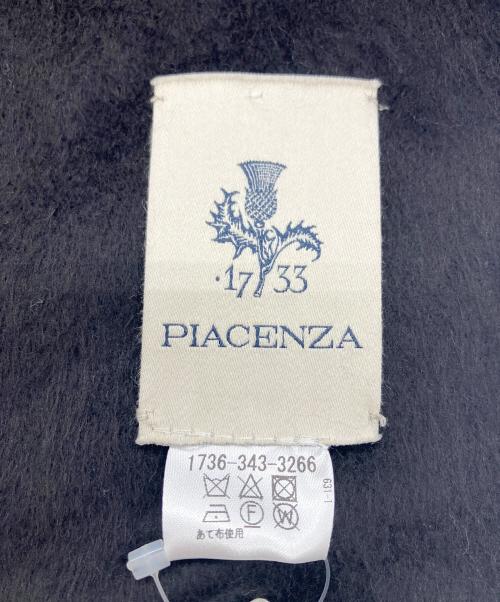 PIACENZA（ピアチェンツァ）PIACENZA (ピアチェンツァ) シルクカシミヤマフラー ネイビーの古着・服飾アイテム