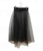 VERMEIL par ienaヴェルメイユ パー イエナ）の古着「チュールフレアスカート」｜ブラック