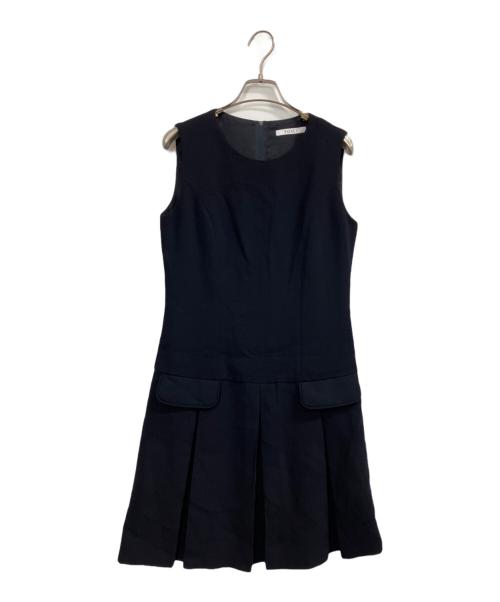 FOXEY（フォクシー）FOXEY (フォクシー) Dress TWIGGY（ツイギー）/ ノースリーブワンピース ネイビー サイズ:38の古着・服飾アイテム