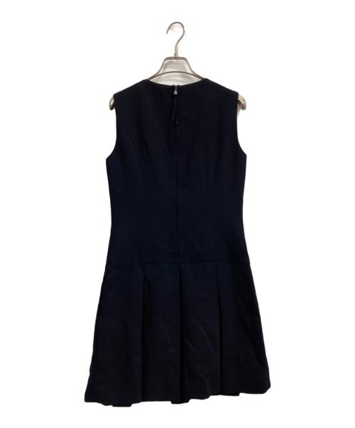 FOXEY（フォクシー）FOXEY (フォクシー) Dress TWIGGY（ツイギー）/ ノースリーブワンピース ネイビー サイズ:38の古着・服飾アイテム