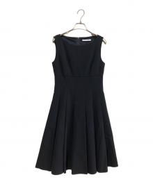 FOXEY NEWYORK（フォクシーニューヨーク）の古着「Slim Tuck Dress」｜ミッドナイトブルー