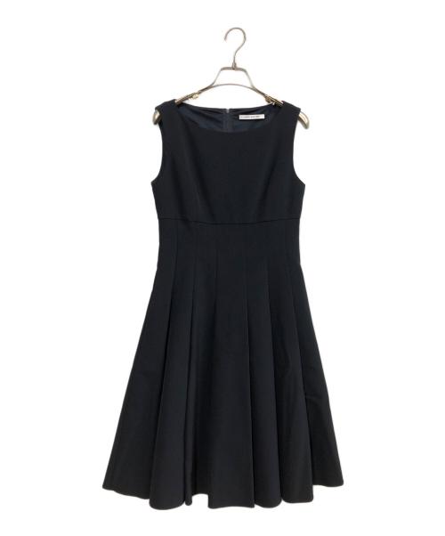 FOXEY NEWYORK（フォクシーニューヨーク）FOXEY NEWYORK (フォクシーニューヨーク) Slim Tuck Dress ミッドナイトブルー サイズ:38の古着・服飾アイテム