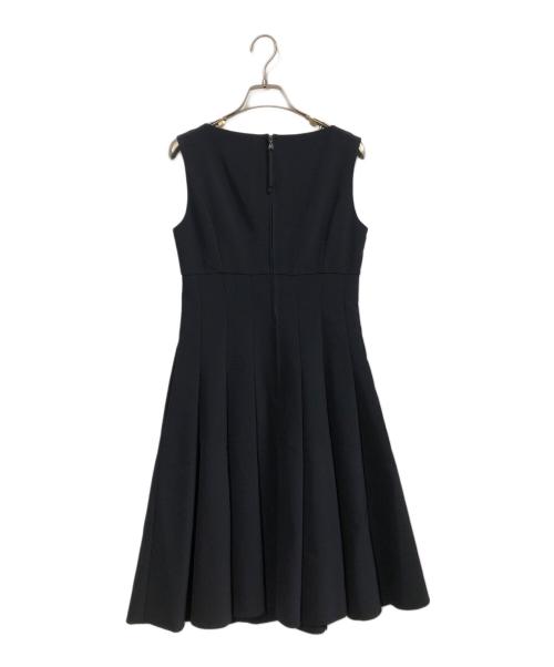 FOXEY NEWYORK（フォクシーニューヨーク）FOXEY NEWYORK (フォクシーニューヨーク) Slim Tuck Dress ミッドナイトブルー サイズ:38の古着・服飾アイテム