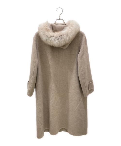 FOXEY（フォクシー）FOXEY (フォクシー) ファーフードカシミヤコート ベージュ サイズ:38の古着・服飾アイテム