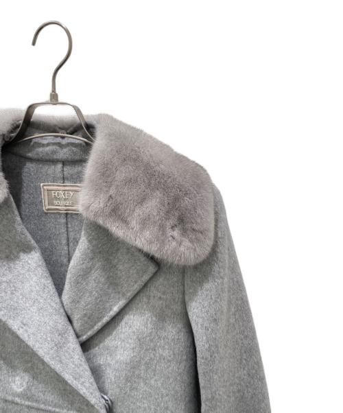 FOXEY（フォクシー）FOXEY (フォクシー) ミンクカラーカシミヤコート グレー サイズ:38の古着・服飾アイテム