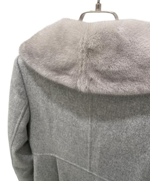 FOXEY（フォクシー）FOXEY (フォクシー) ミンクカラーカシミヤコート グレー サイズ:38の古着・服飾アイテム