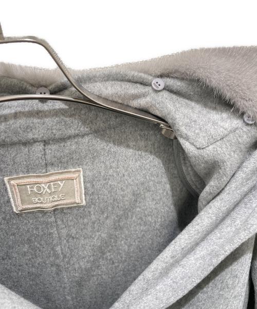FOXEY（フォクシー）FOXEY (フォクシー) ミンクカラーカシミヤコート グレー サイズ:38の古着・服飾アイテム