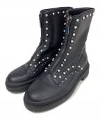 JIMMY CHOOジミーチュウ）の古着「NOLA FLAT/レザーアンクルブーツ」｜ブラック