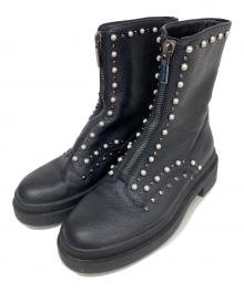 JIMMY CHOO（ジミーチュウ）の古着「NOLA FLAT/レザーアンクルブーツ」｜ブラック