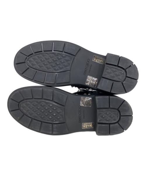 JIMMY CHOO（ジミーチュウ）JIMMY CHOO (ジミーチュウ) NOLA FLAT/レザーアンクルブーツ ブラック サイズ:37の古着・服飾アイテム