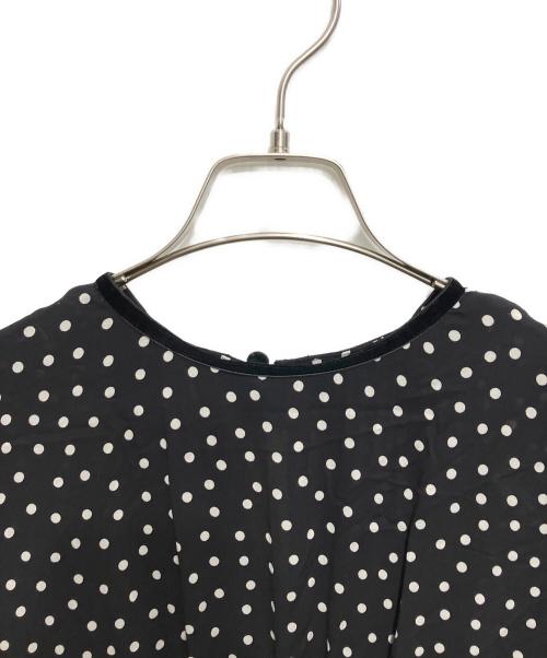 SINME（シンメ）SINME (シンメ) ドットロングワンピース ブラック サイズ:Lの古着・服飾アイテム