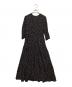 SINME（シンメ）の古着「ドットロングワンピース」｜ブラック