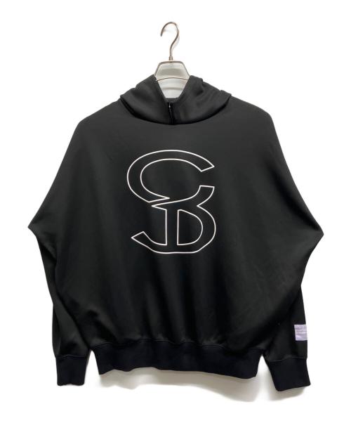 sy32 by sweet years（エスワイサーティトゥバイスィートイヤーズ）sy32 by sweet years (エスワイサーティトゥバイスィートイヤーズ) JERSEY HOODIE ブラック サイズ:Freeの古着・服飾アイテム