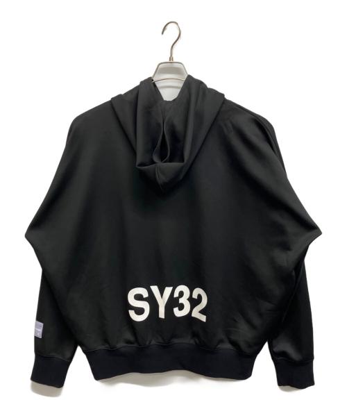 sy32 by sweet years（エスワイサーティトゥバイスィートイヤーズ）sy32 by sweet years (エスワイサーティトゥバイスィートイヤーズ) JERSEY HOODIE ブラック サイズ:Freeの古着・服飾アイテム