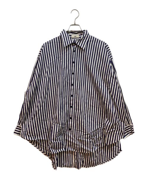 Uhr（ウーア）Uhr (ウーア) 2Way Big Shirt ブルー サイズ:FREEの古着・服飾アイテム