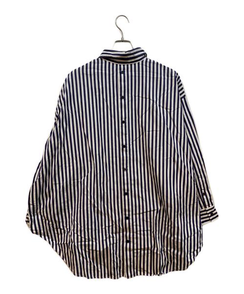 Uhr（ウーア）Uhr (ウーア) 2Way Big Shirt ブルー サイズ:FREEの古着・服飾アイテム