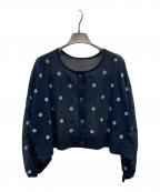 IENAイエナ）の古着「FILMY ドット カーディガン」｜ネイビー