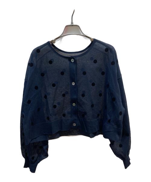 IENA（イエナ）IENA (イエナ) FILMY ドット カーディガン ネイビー サイズ:-の古着・服飾アイテム