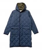 TAIONタイオン）の古着「CITY LINE キルティングダウンコート」｜ネイビー