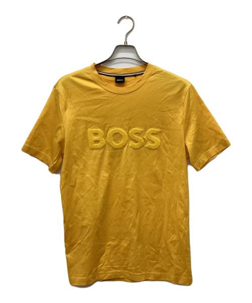 BOSS（ボス）BOSS (ボス) テリークロス ロゴ コットンジャージー イエロー サイズ:Lの古着・服飾アイテム