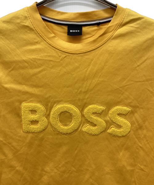 BOSS（ボス）BOSS (ボス) テリークロス ロゴ コットンジャージー イエロー サイズ:Lの古着・服飾アイテム