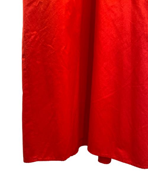 ENFOLD（エンフォルド）ENFOLD (エンフォルド) Washed COバルーンスリーブDRESS レッド サイズ:36の古着・服飾アイテム