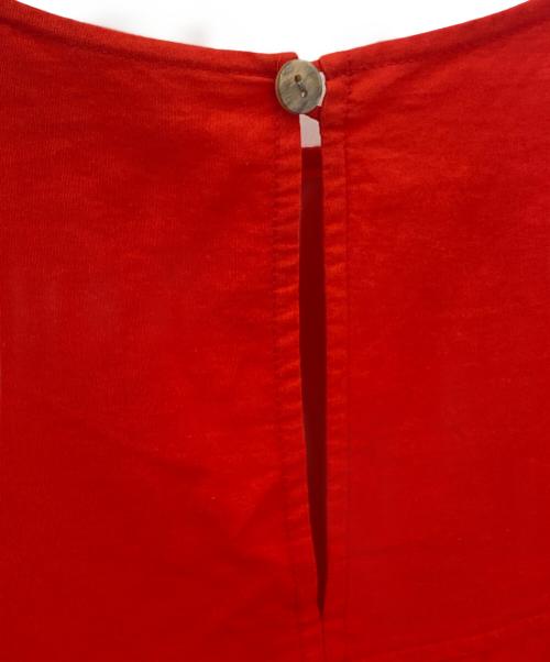 ENFOLD（エンフォルド）ENFOLD (エンフォルド) Washed COバルーンスリーブDRESS レッド サイズ:36の古着・服飾アイテム