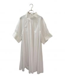 THE ROW（ザ ロウ）の古着「ハイネックギャザーワンピース」｜ホワイト