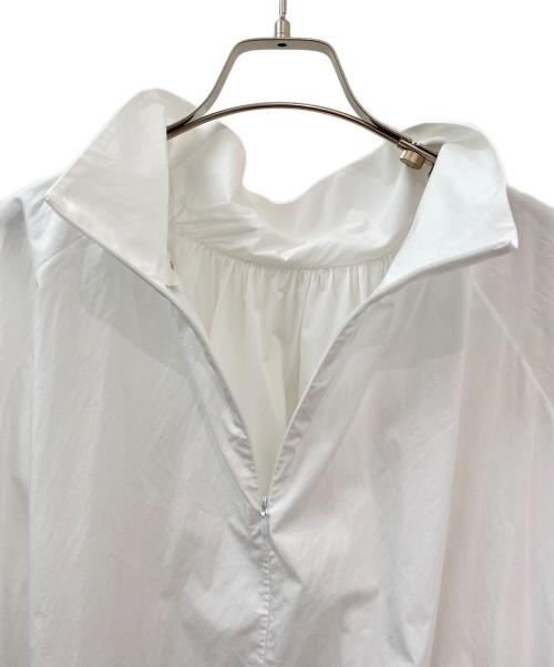 THE ROW（ザ ロウ）THE ROW (ザ ロウ) ハイネックギャザーワンピース ホワイト サイズ:Lの古着・服飾アイテム