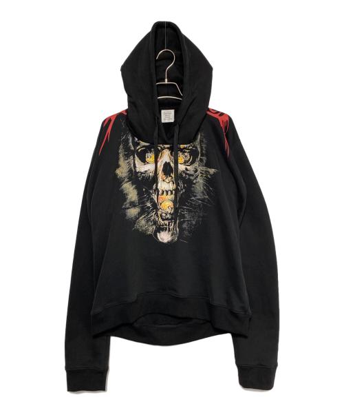 VETEMENTS（ヴェトモン）VETEMENTS (ヴェトモン) Misplaced Skull Print Hoodie ブラック サイズ:Mの古着・服飾アイテム