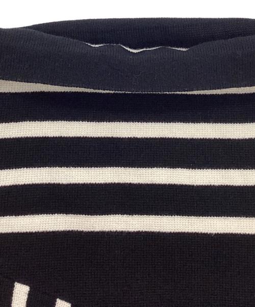 is-ness（イズネス）is-ness (イズネス) SHORT SLEEVE BASQUE SHIRT ホワイト×ブラック サイズ:Lの古着・服飾アイテム