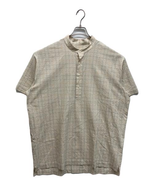 Snow peak（スノーピーク）snow peak (スノーピーク) Co/Pe Washer Check Pullover アイボリー サイズ:XLの古着・服飾アイテム