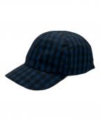 nagonstansナゴンスタンス）の古着「monochrome check cap」｜ブルー×ブラック
