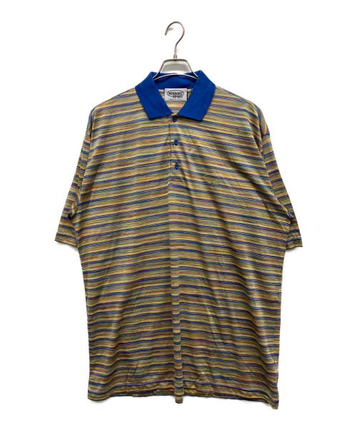 missoni sports（ミッソーニスポーツ）missoni sports (ミッソーニスポーツ) ボーダーポロシャツ ブルー サイズ:XL 未使用品の古着・服飾アイテム