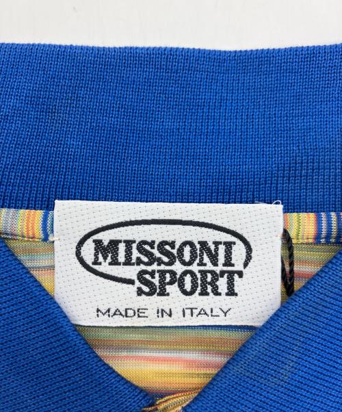 missoni sports（ミッソーニスポーツ）missoni sports (ミッソーニスポーツ) ボーダーポロシャツ ブルー サイズ:XL 未使用品の古着・服飾アイテム