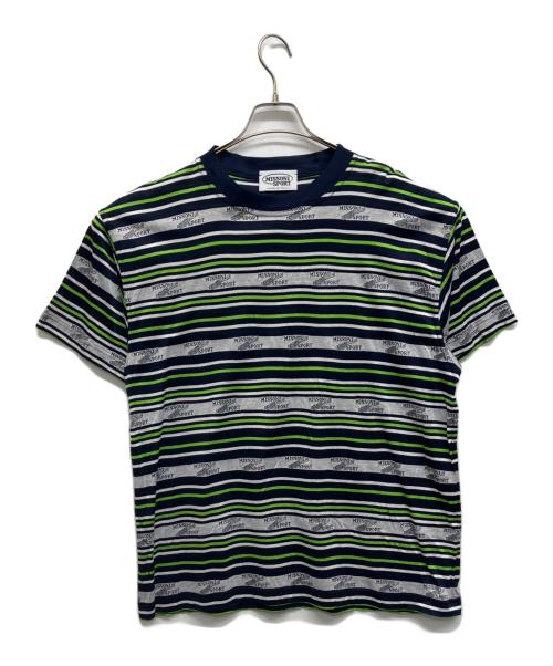 missoni sports（ミッソーニスポーツ）MISSONI SPORTS (ミッソーニスポーツ) ボーダーTシャツ ネイビー サイズ:Mの古着・服飾アイテム