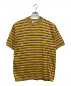 missoni sportsミッソーニスポーツ）の古着「ボーダー半袖ニット」｜イエロー