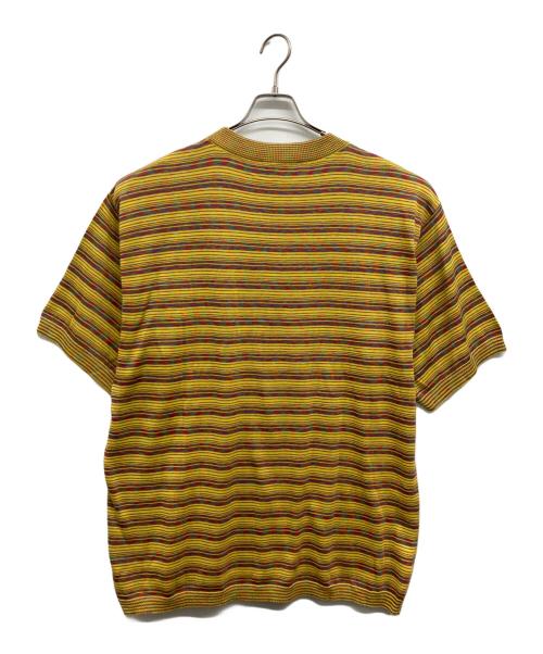missoni sports（ミッソーニスポーツ）MISSONI SPORTS (ミッソーニスポーツ) ボーダー半袖ニット イエロー サイズ:XXL 未使用品の古着・服飾アイテム